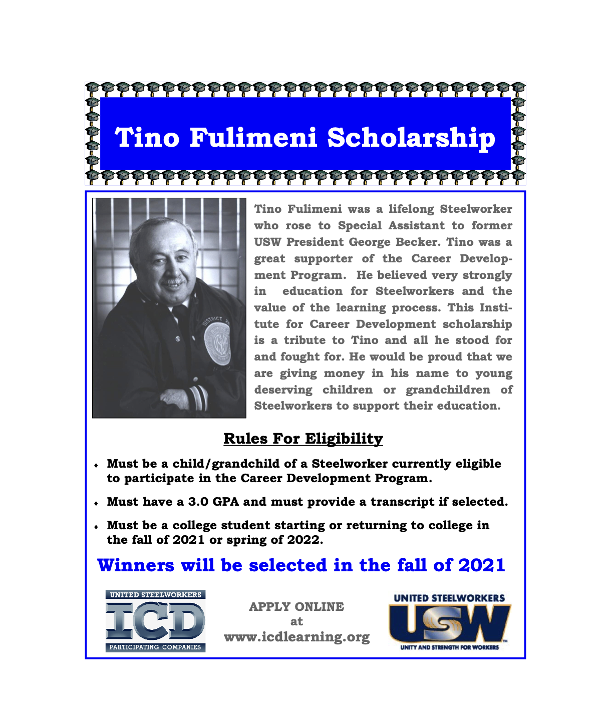 Scholarship Available USW District 7