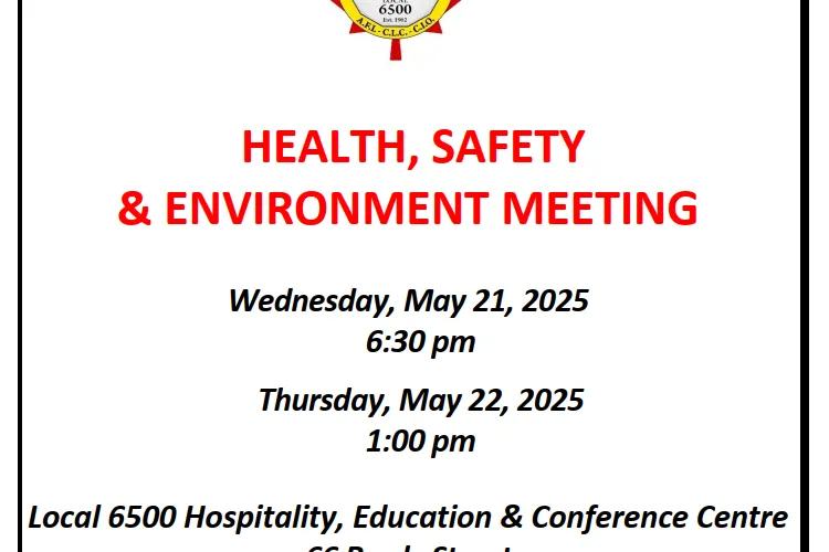 Health And Safety Meeting May 21