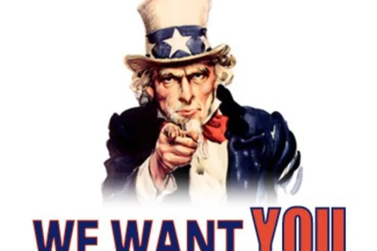 Uncle Sam saying We Want You