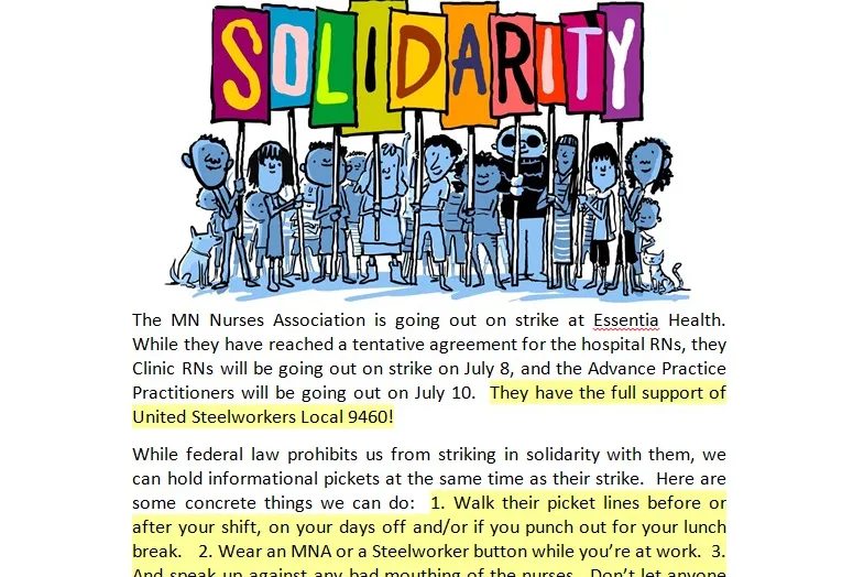 photo of Steelworker flier
