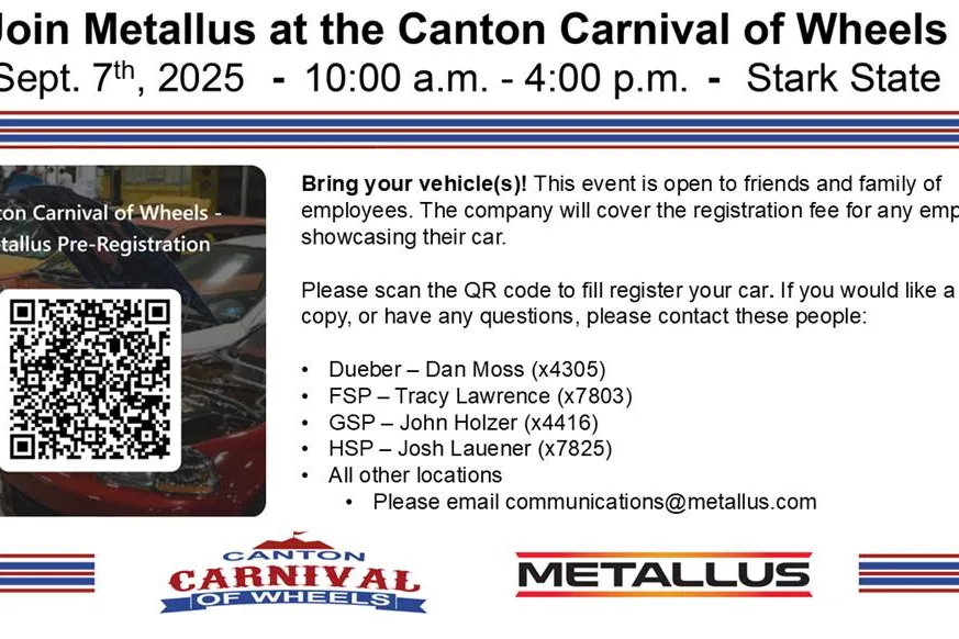 2025 Metallus Car Show Registration