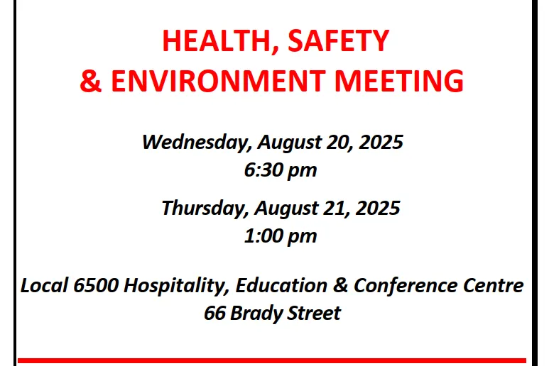August Health and Safety Meeting