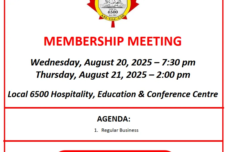 August Membership Meeting