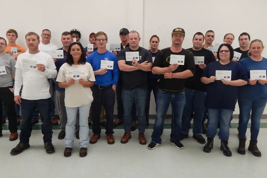 Group of USW members