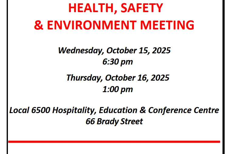 October Health and Safety Meeting