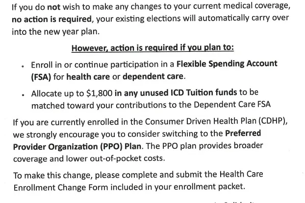 Open Enrollment Letter