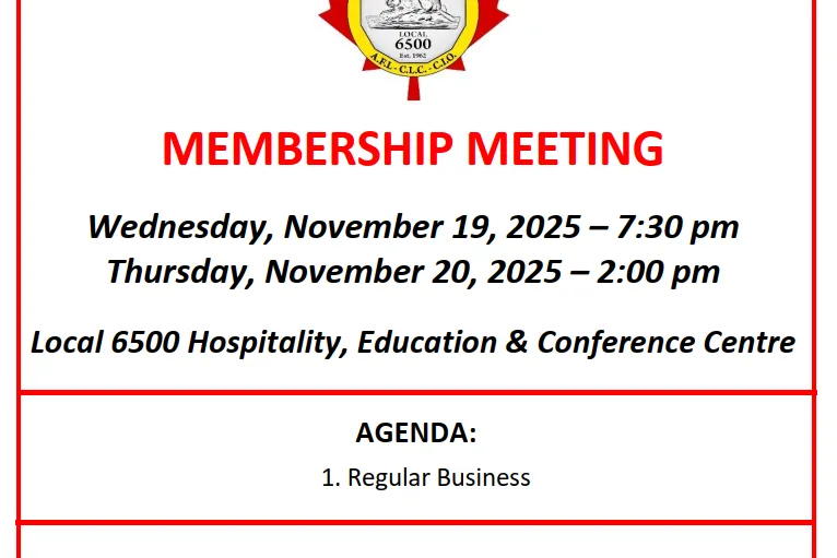 November Membership Meeting
