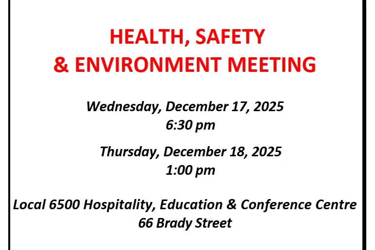 Health and safety meeting December 2025