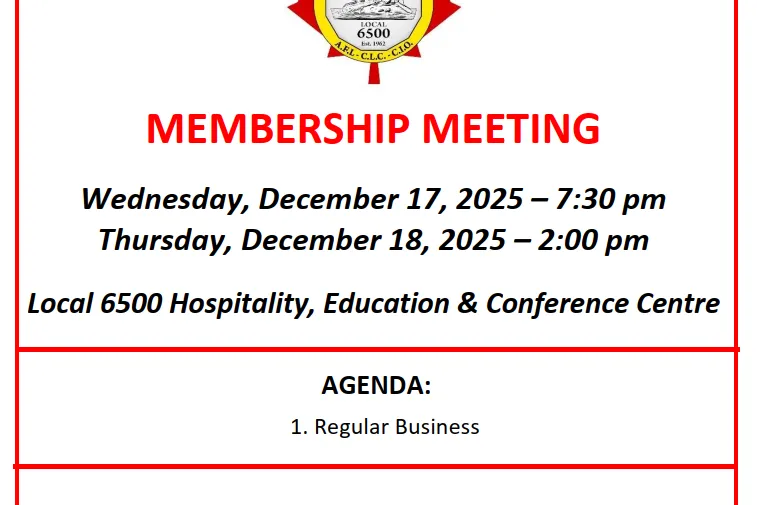 December Membership Meeting