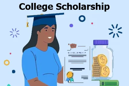 college student holding a scholarship