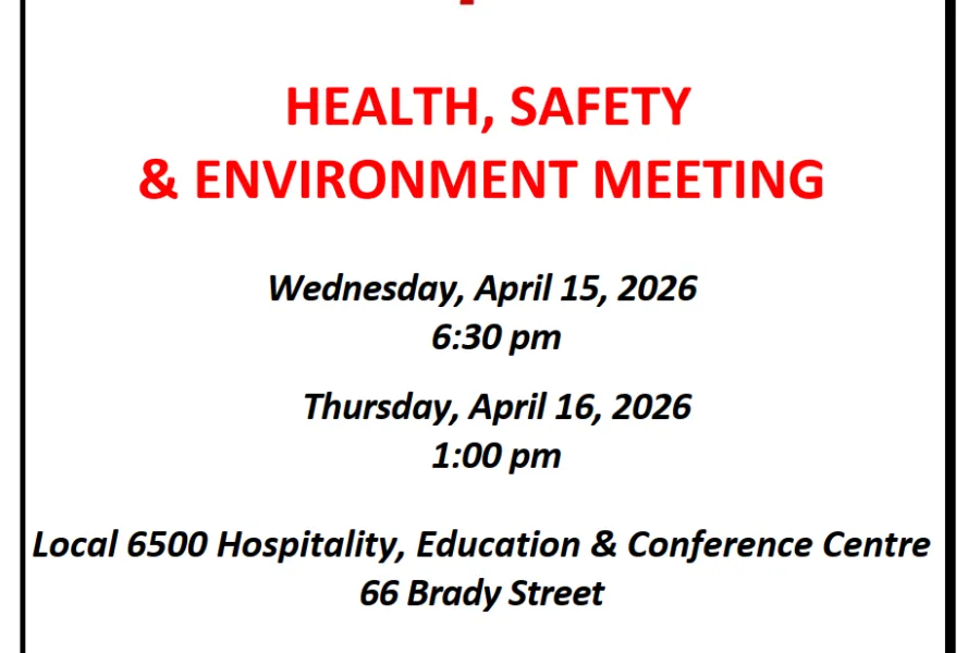 Health and safety meeting April 2026