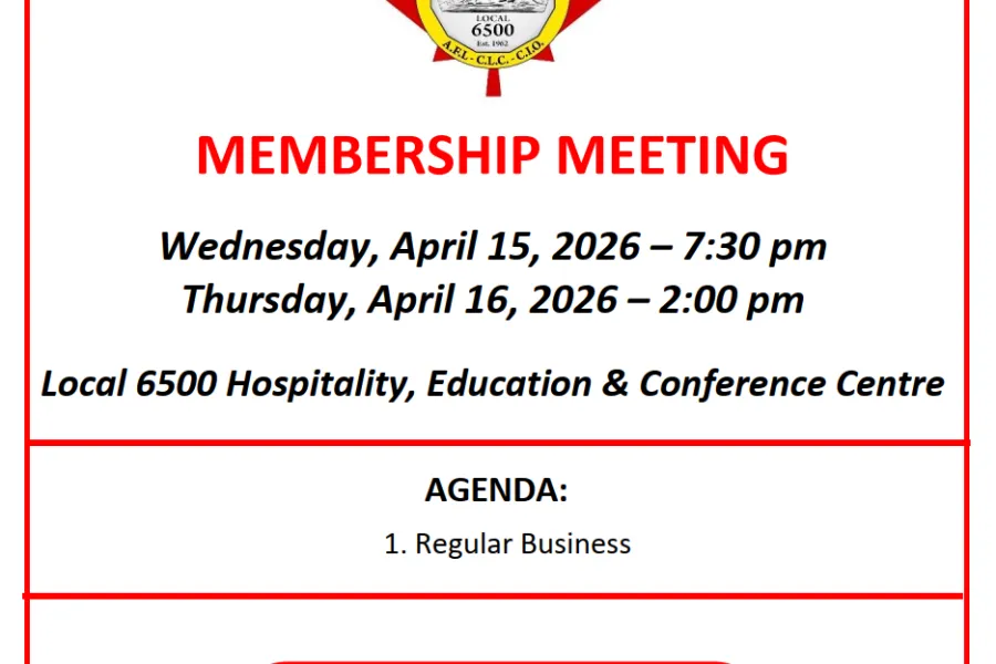 April Membership Meeting