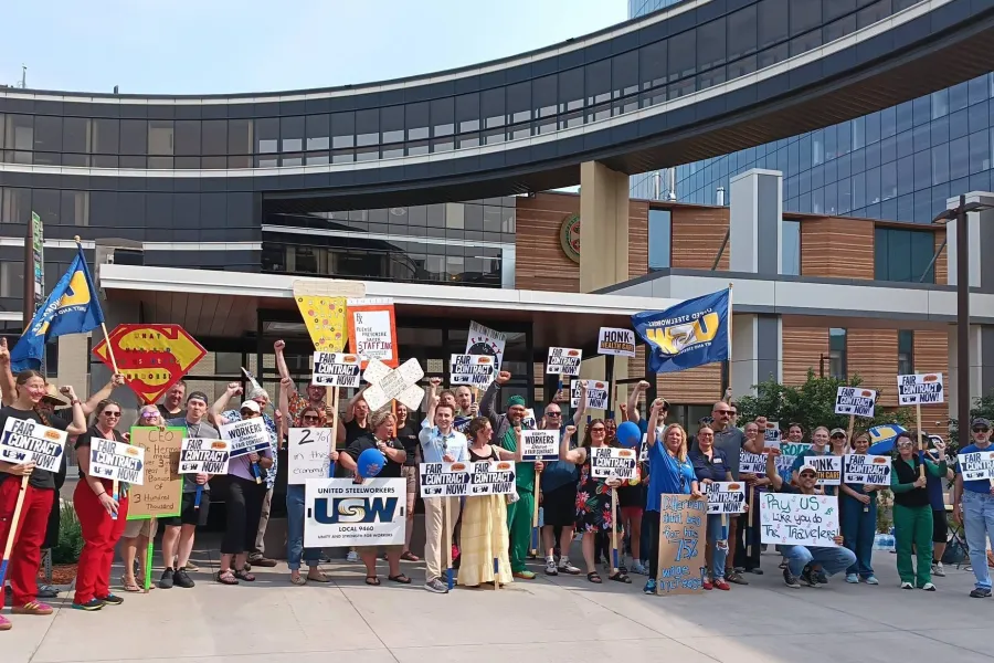 group photo of informational picket