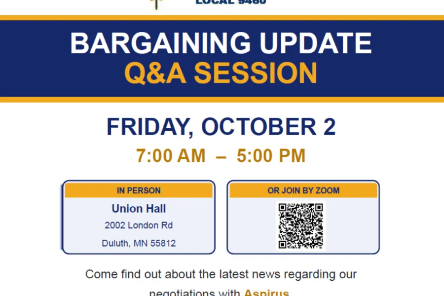 flier for the October 2 meeting