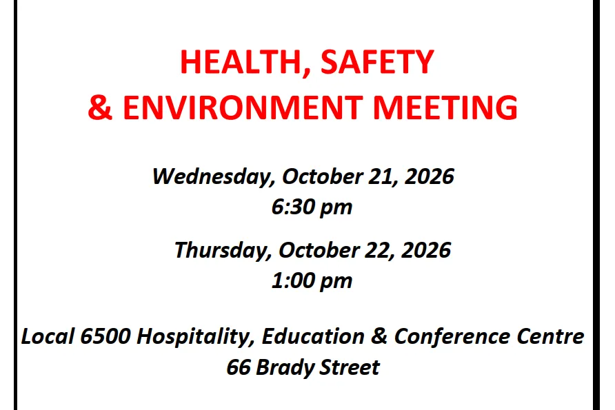 October Health and Safety Meeting