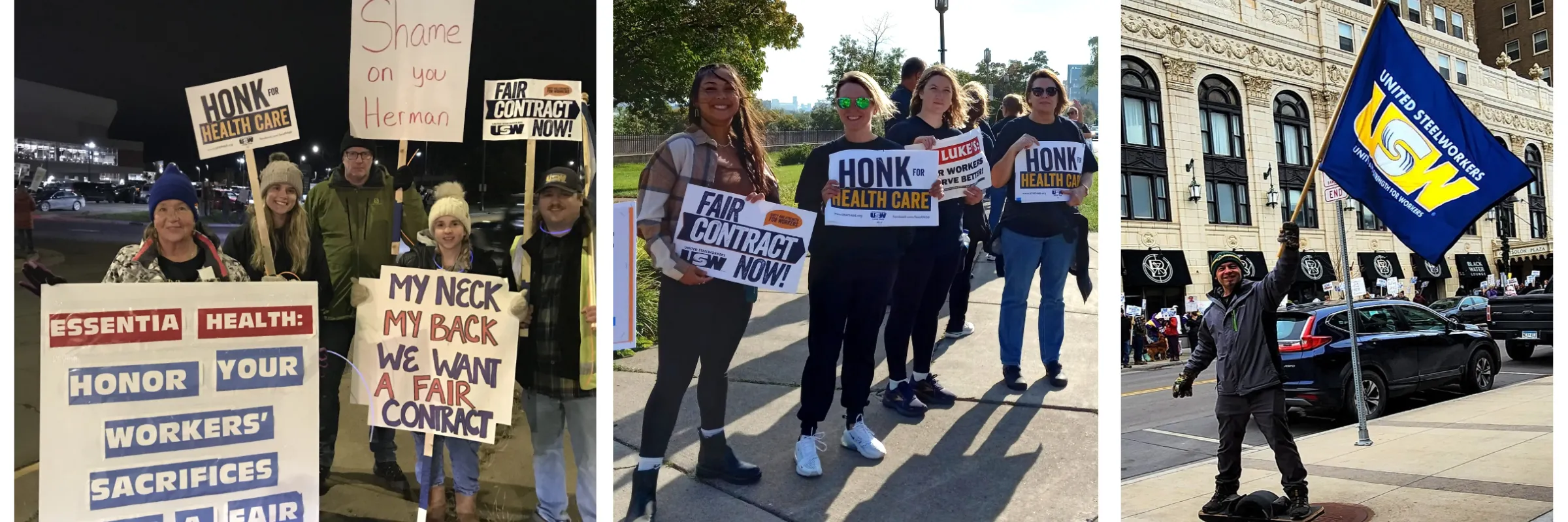 photos of Local 9460 actions