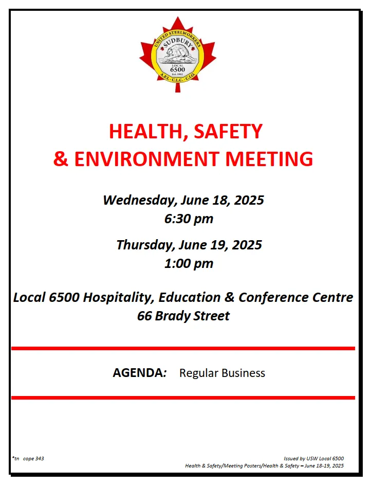 June Health & Safety Meeting