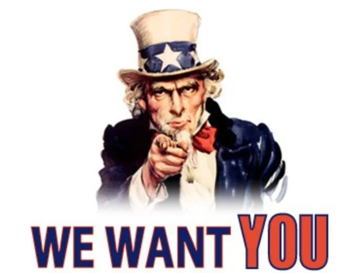 Uncle Sam saying We Want You