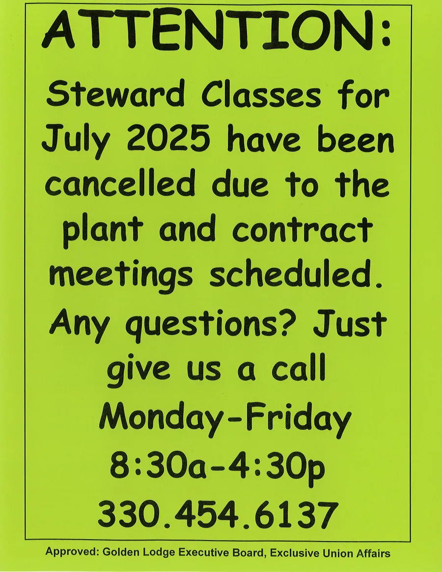 July 2025 Classes Cancelled