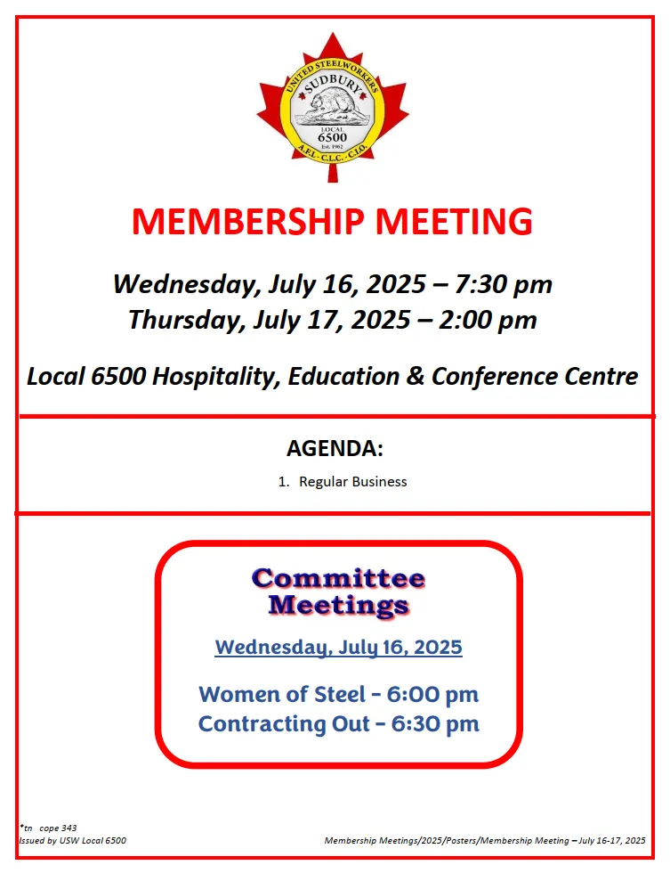 July Membership Meeting
