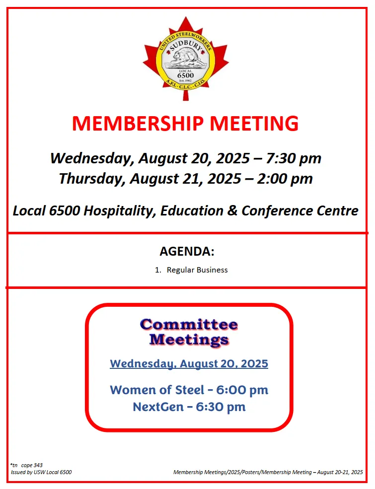 August Membership Meeting