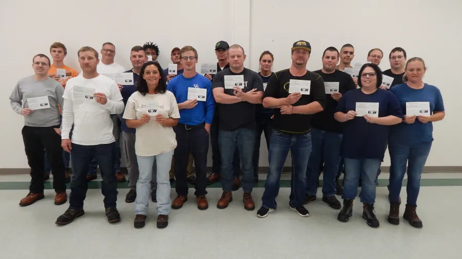 Group of USW members