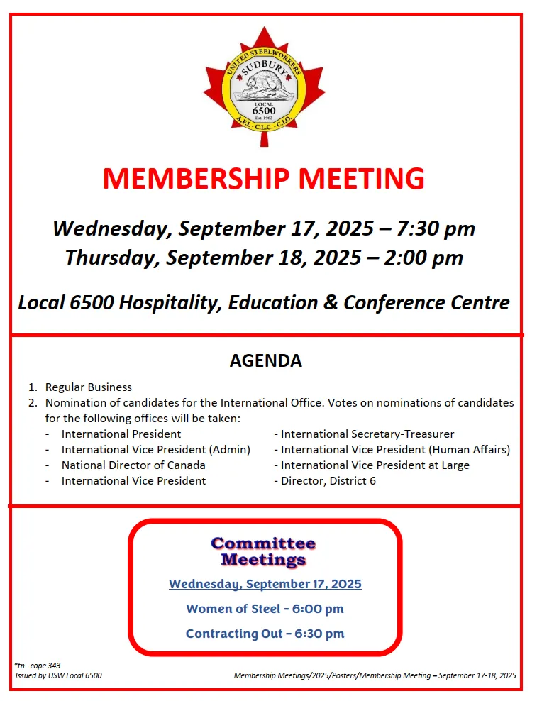 September Membership Meeting