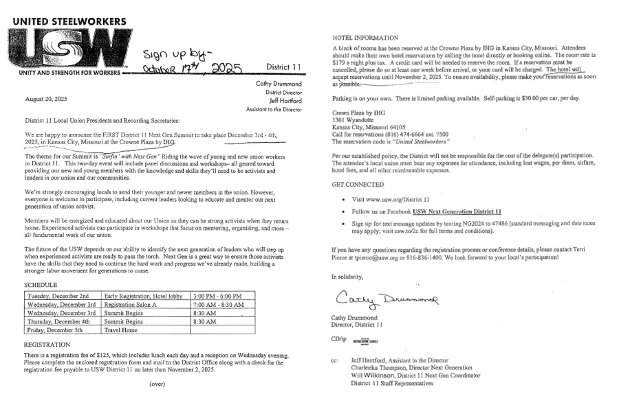 call letter for the Next Gen conference