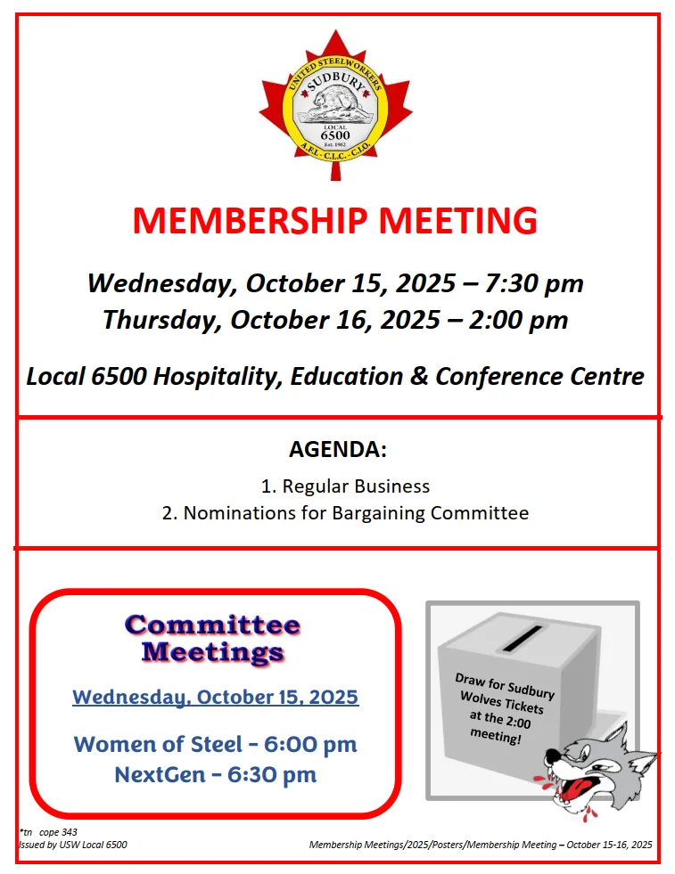 October Membership Meeting