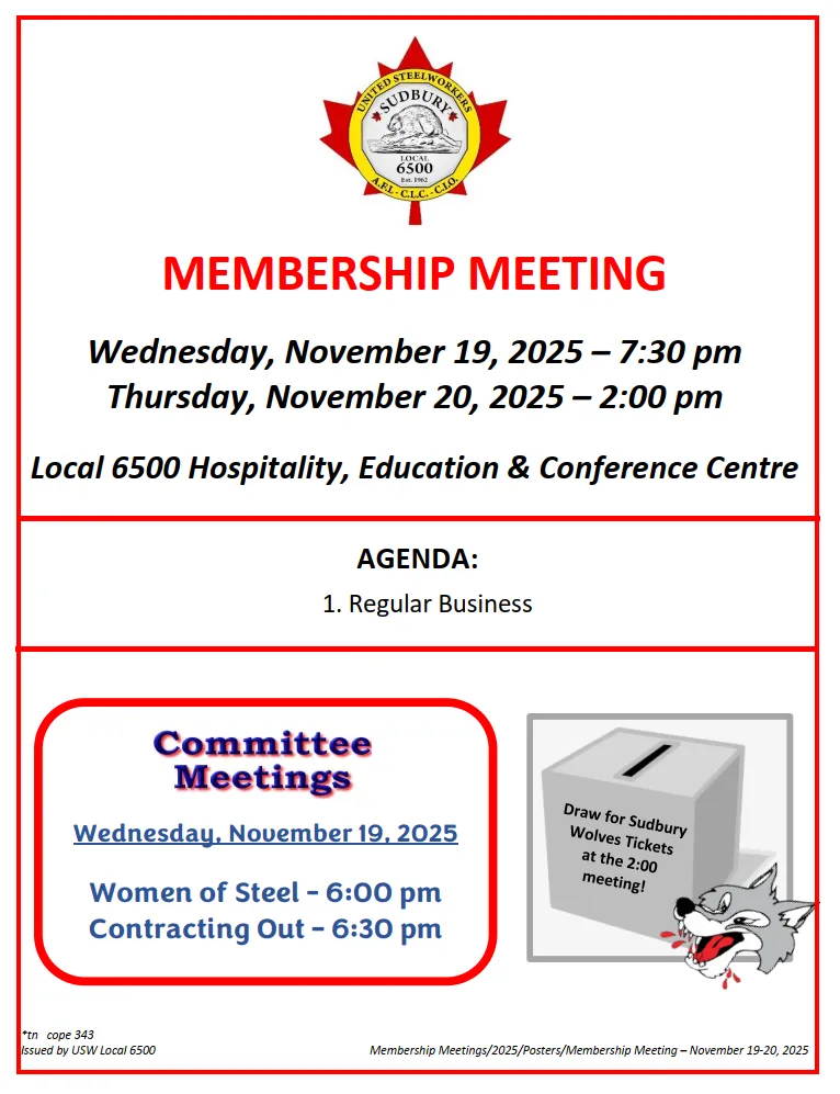 November Membership Meeting