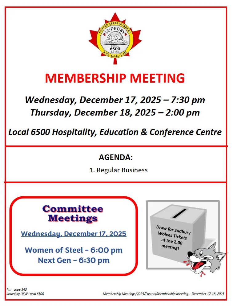 December Membership Meeting