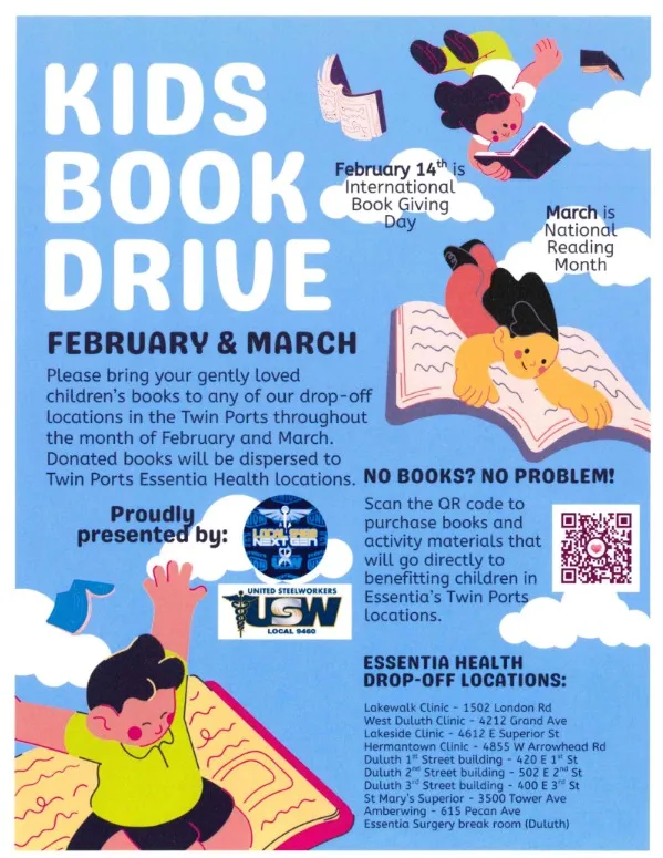 flier for the book drive
