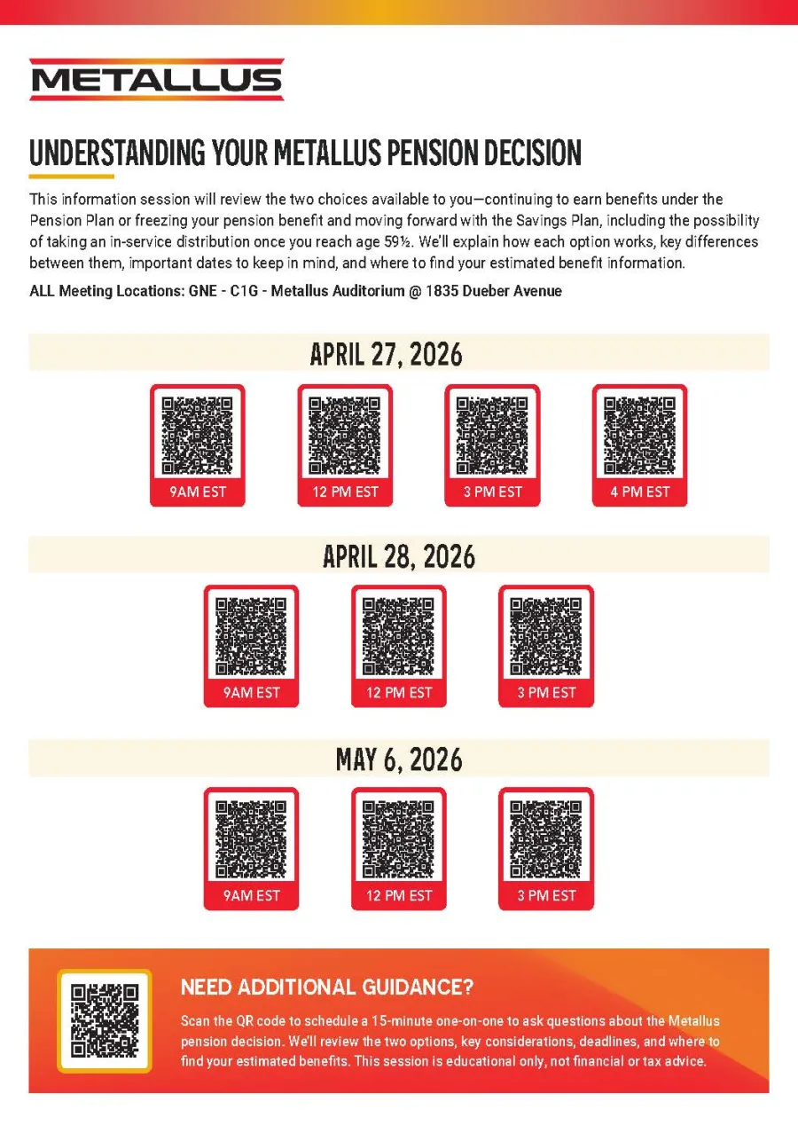 Pension Freeze QR Codes 