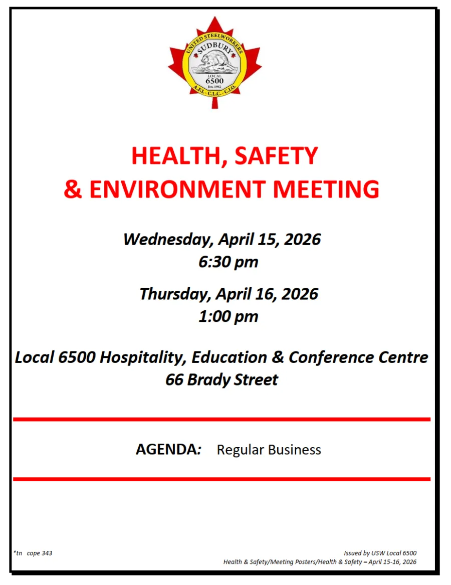 Health and safety meeting April 2026
