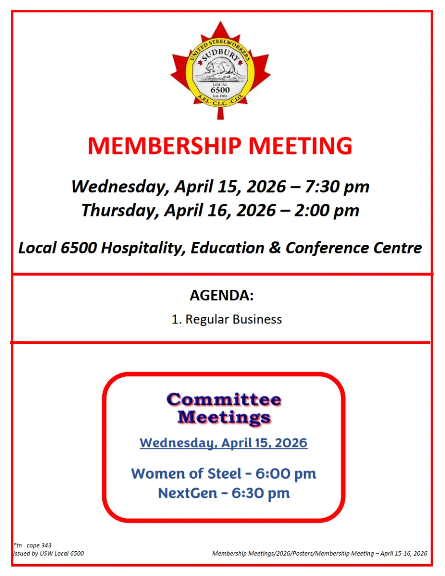 April Membership Meeting