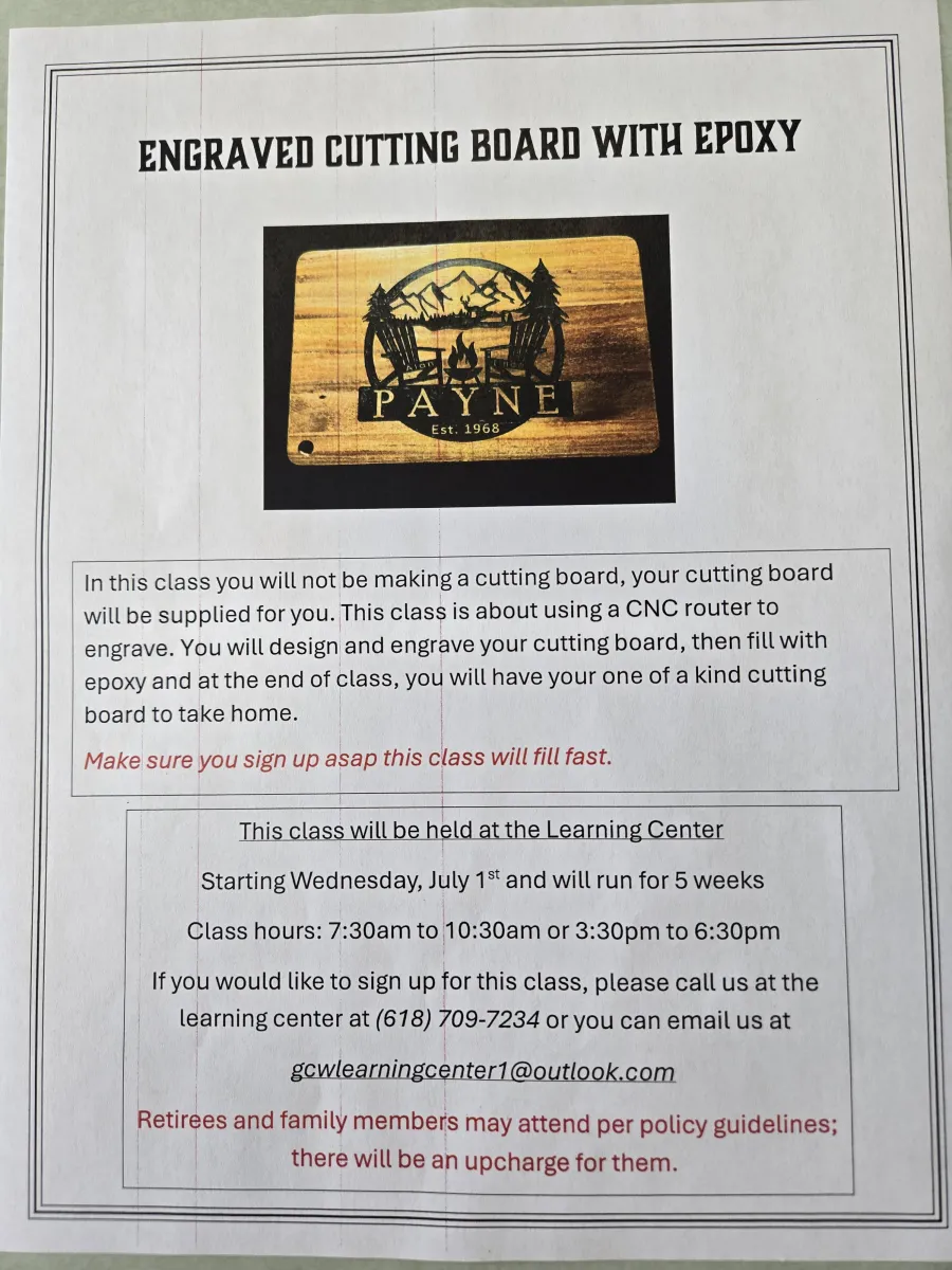 Cutting Board Class