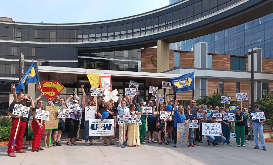 group photo of informational picket