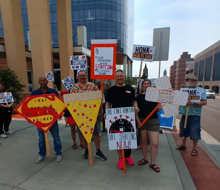 Red Book informational picket in front of SMMC