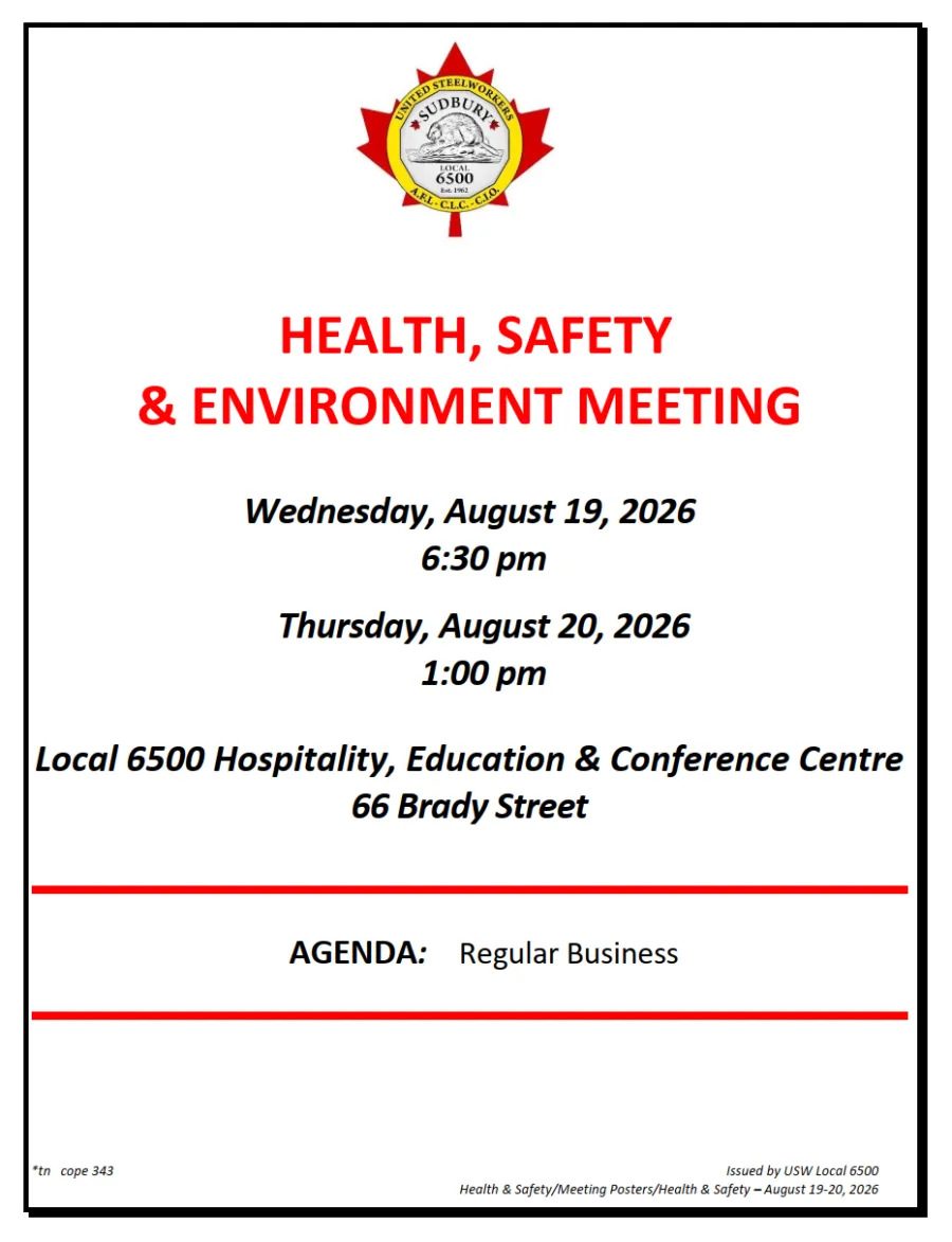 August Health and Safety Meeting