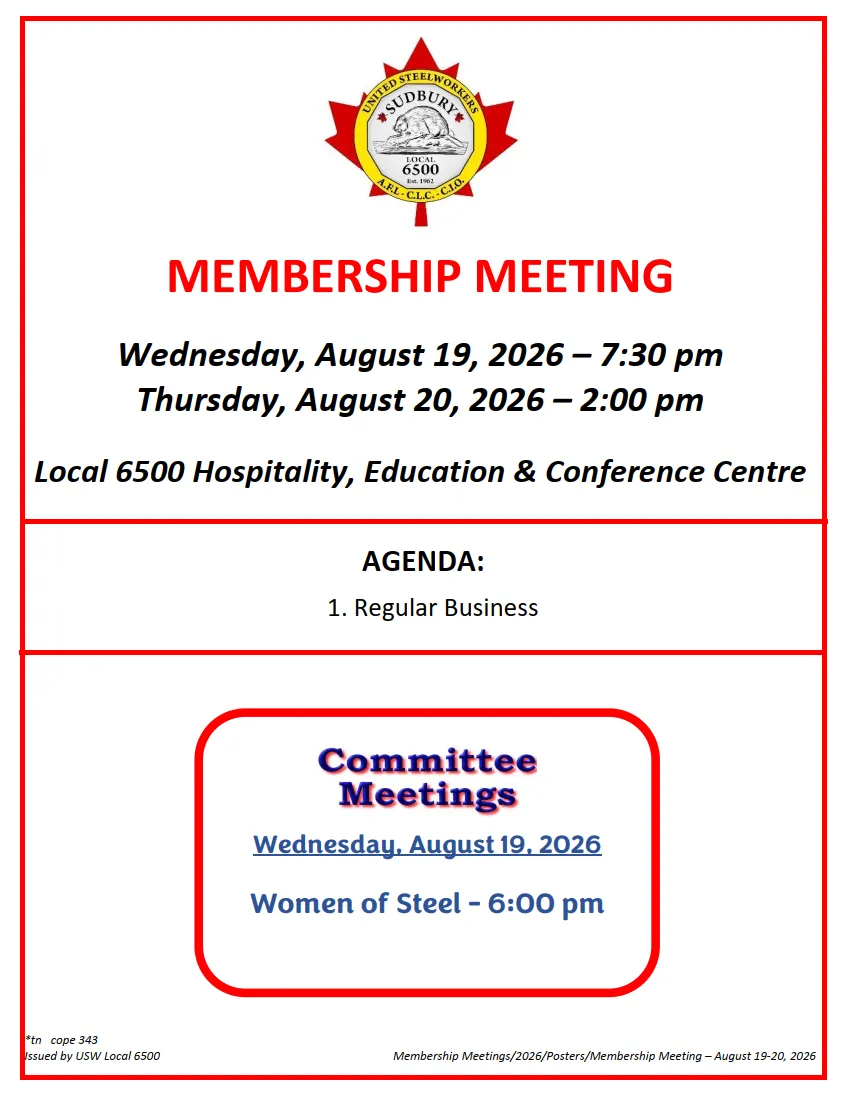 August Membership Meeting