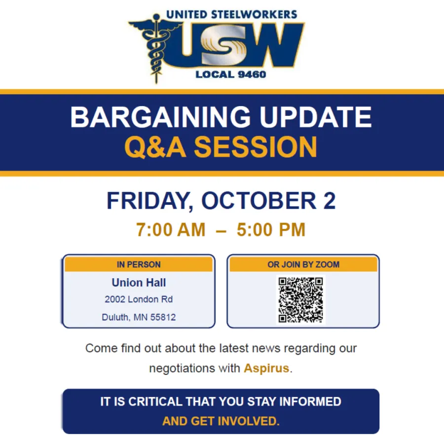 flier for the October 2 meeting