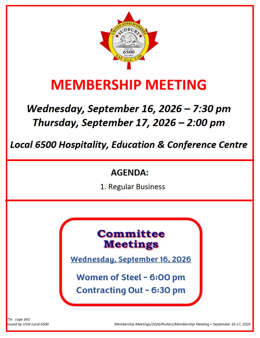 September Membership Meeting