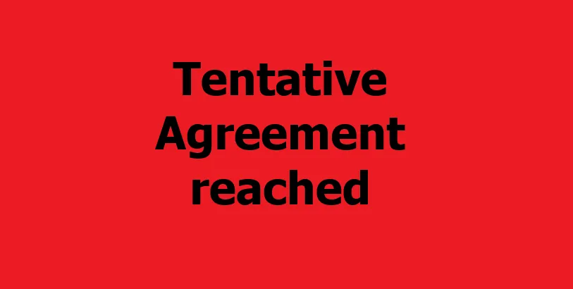 tentative agreement reached