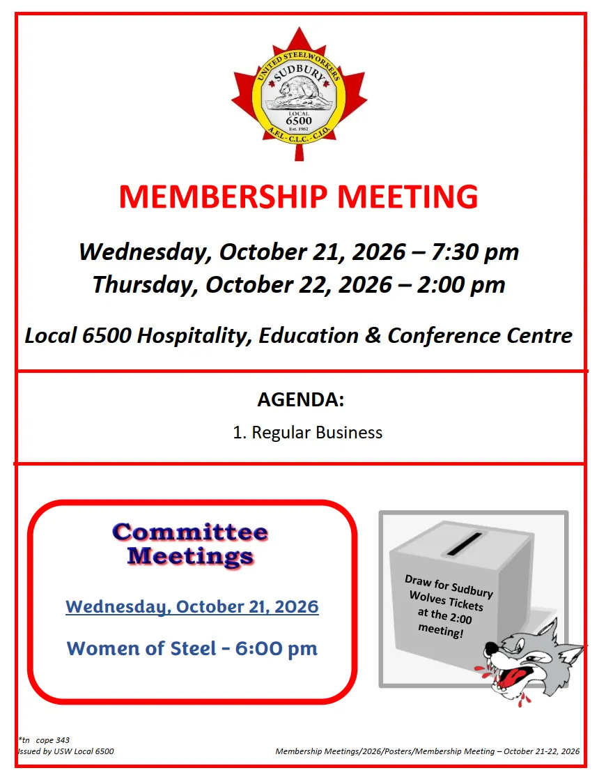 October Membership Meeting
