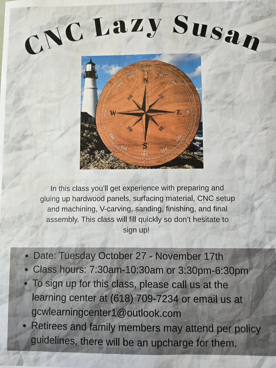 CNC Lazy Susan Class