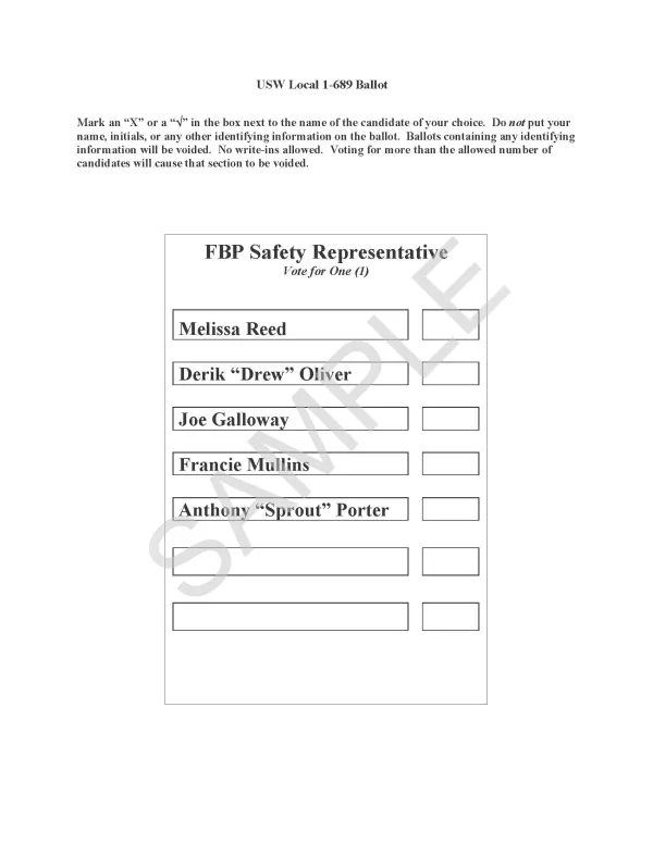 Informal Election