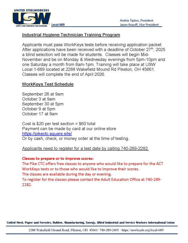 Training iNfo