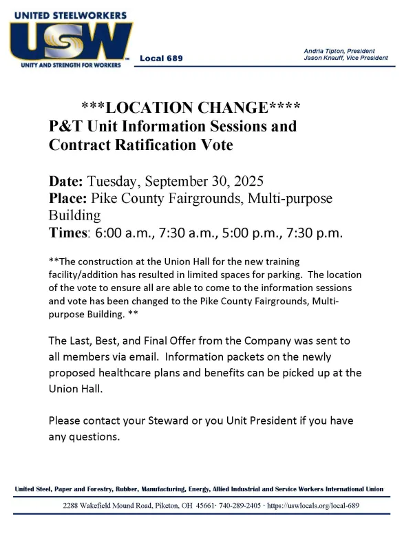 VOTING AT FAIRGROUND UPDATE
