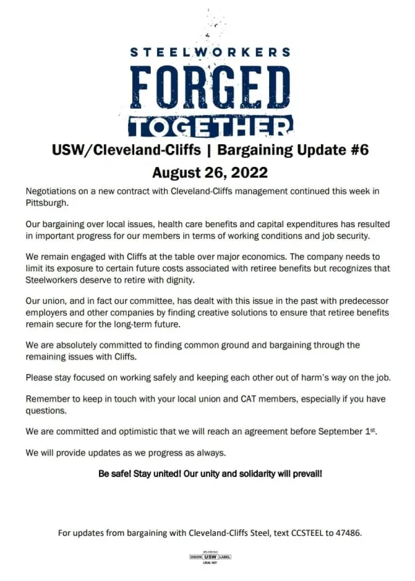 2022 Bargaining Update #6 