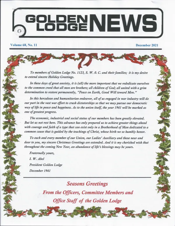 December 2021 GLN Front Page